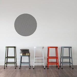 Optical Illusion geometric art Hermann Grid illusion vinyl wall decal removable wall decor ID: 151008