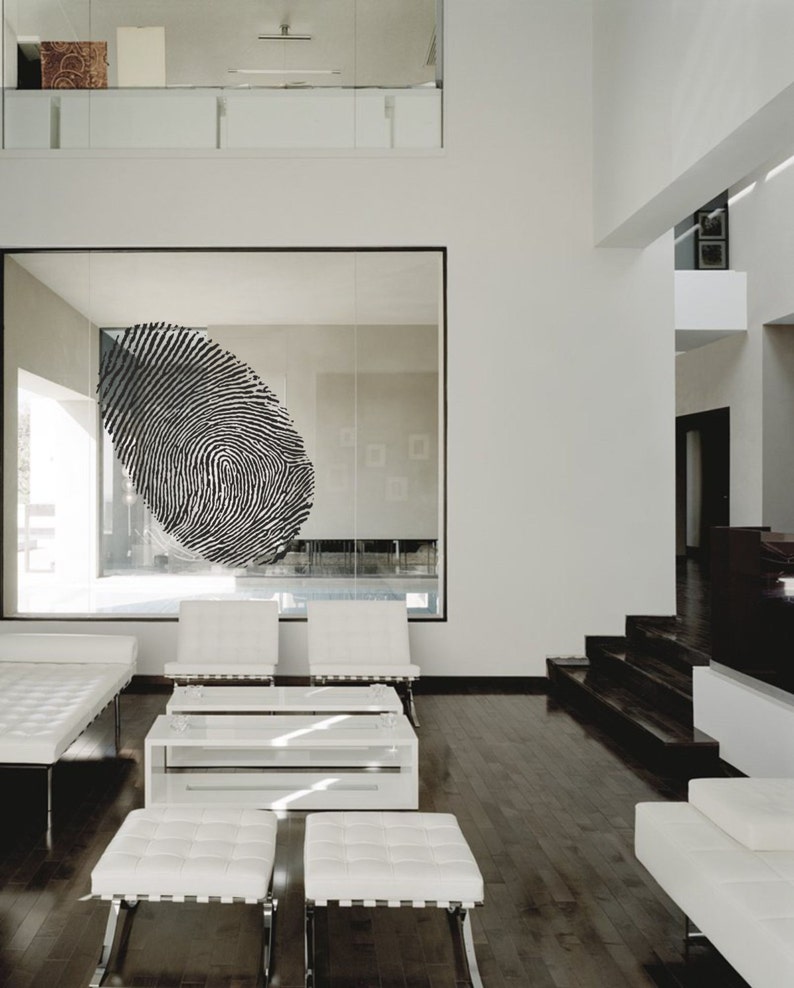 Fingerprint minimal vinyl wall decal for your personal Etsy