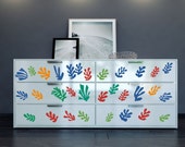 Furniture pattern inspired by Henri Matisse's "La Gerbe" vinyl decals for your decor hack - ideal for dressers, IKEA closets, cabinets etc