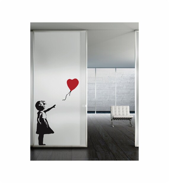 Banksy Graffiti Girl With Balloon' amazing wall stickers vinyl decal decor NEW