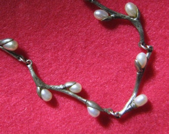 Collier ras de cou Michael Michaud vintage PUSSYWILLOW -- 16-18", 17 grammes, 30 perles, excellent état, catalogue de Sundance