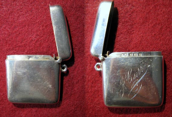 Vintage 1927 VESTA/Match Safe in Sterling Silver … - image 3