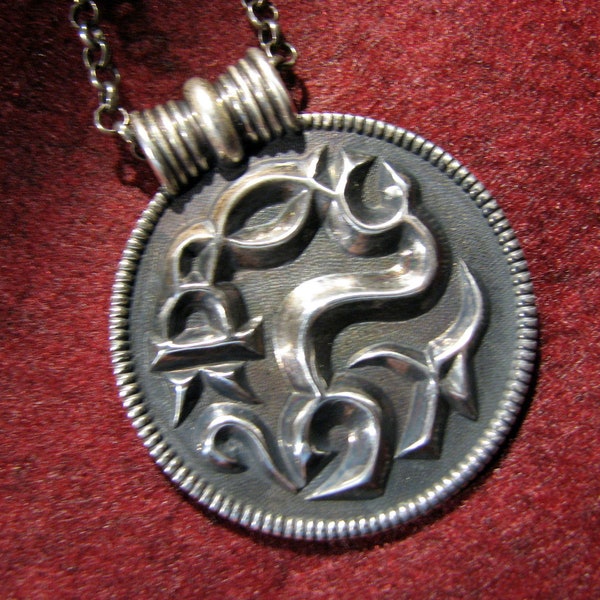 RARE David Andersen Norway Sterling SAGA 500 A.D. VIKING Style Pendant with Original Chain -- 24.7 Grams Total, Truly Excellent Condition