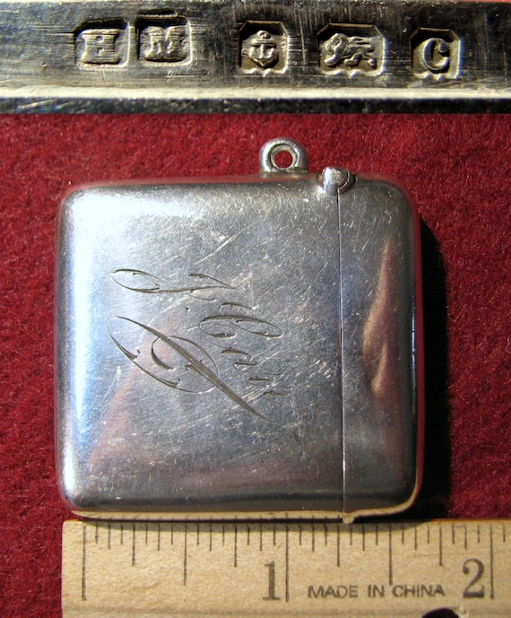 Vintage 1927 VESTA/Match Safe in Sterling Silver … - image 5