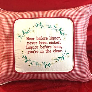 Personalized Custom Embroidered Handmade Pillow With Your Words Needlepoint Pillow