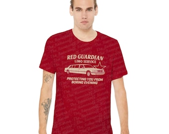 Premium Unisex Rundhals-T-Shirt | Red Guardian Limo Service - Umweltfreundlich und weich