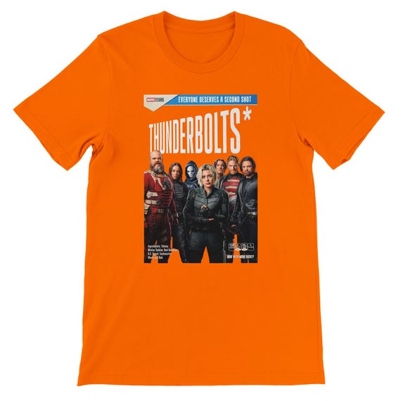 THUNDERBOLTS* - Premium Unisex Crewneck T-shirt - Bella+Canvas 3001 in Burnt Orange | Soft, Eco-Friendly Tee