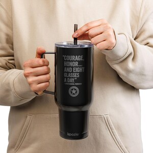 Tumbler, Marvel Engraved Cup with Quote for Steve Rogers Fans - Insulated Travel Coffee Mug, 40oz, Gift for Marvel Fans, Captain America image 2