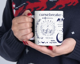 Caneca com citação da Corte Noturna de Velaris | Caneca de cerâmica com arte de fã de ACOTAR