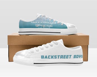 Backstreet Boys Into The Millennium Sphere Las Vegas Kids Canvas Shoes – Big Kid Sneakers, Concert Fan Gift, Millennium Tour Inspired Shoes