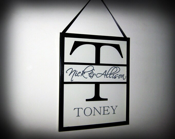 Personalized Custom Glass Frame Wall Art Wedding Shower Gift Etsy