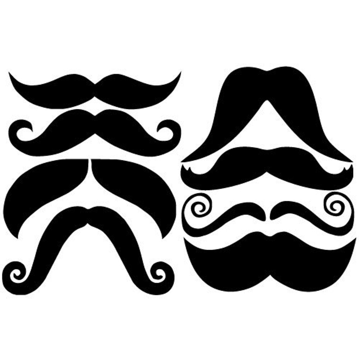 16 Mustache Vinyl Decal Stickers for Mugs Cups Laptops Etsy