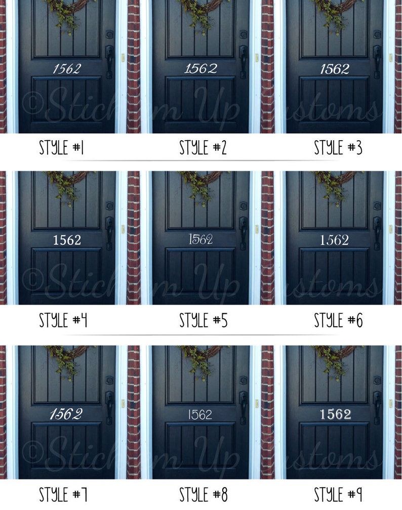 Front Door Numbers Decals Address Stickers Custom Decorative Image 0