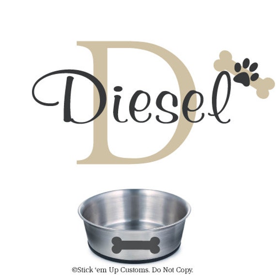 Dog Name Wall Decal Personalized Custom Home Decor Wall Art Etsy