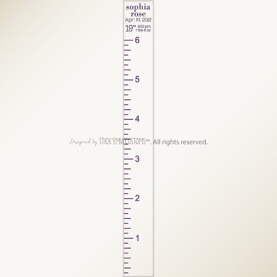 Growth Chart Ruler Decal