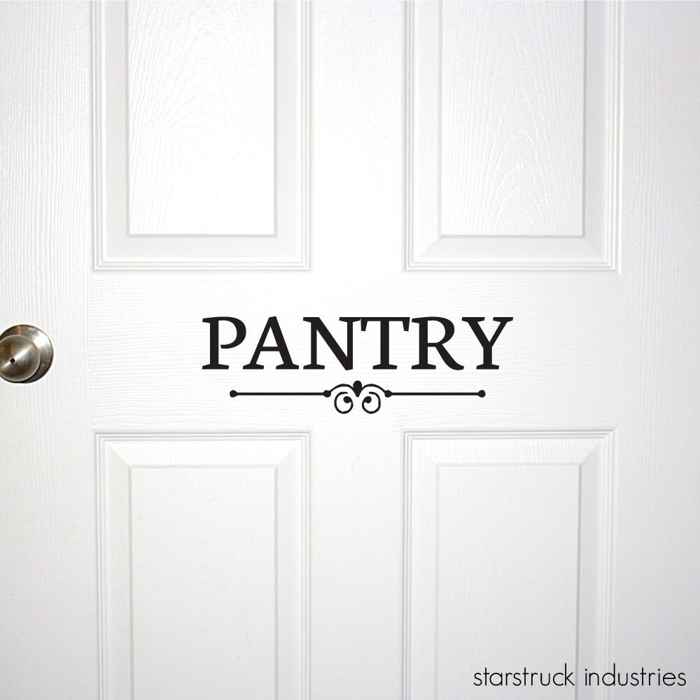 Pantry Door or Wall Decal Decorative Food Pantry Sign Pantry Etsy