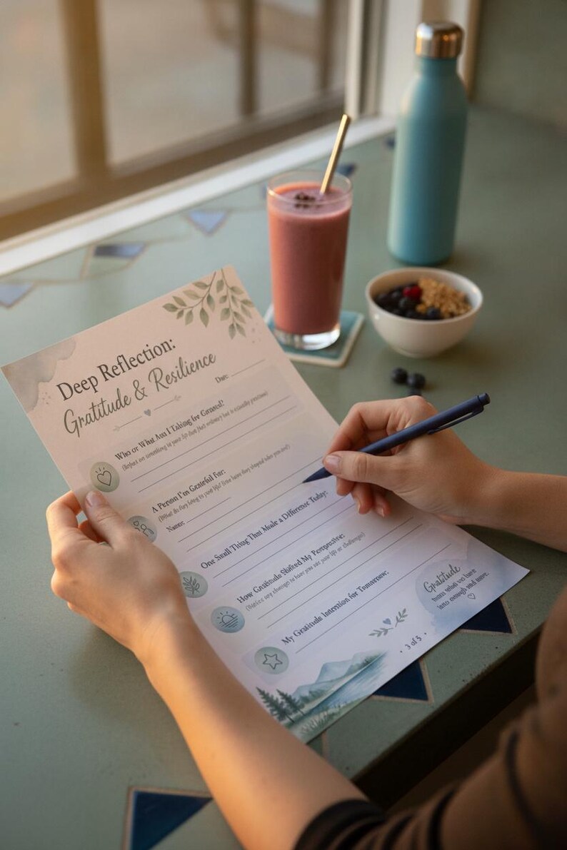 Daily Gratitude Reflection Printable, Mental Health Journal ...