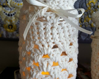 Mason jar crochet cozy