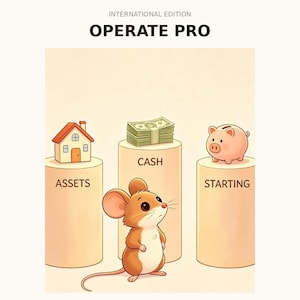 Operate Pro: Rik på tillgångar, rik på kontanter, precis börjat? E-bok i internationell utgåva, PDF-arbetsblad för personlig ekonomi
