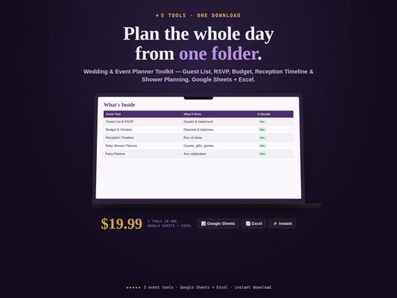 Wedding Event Planner Toolkit