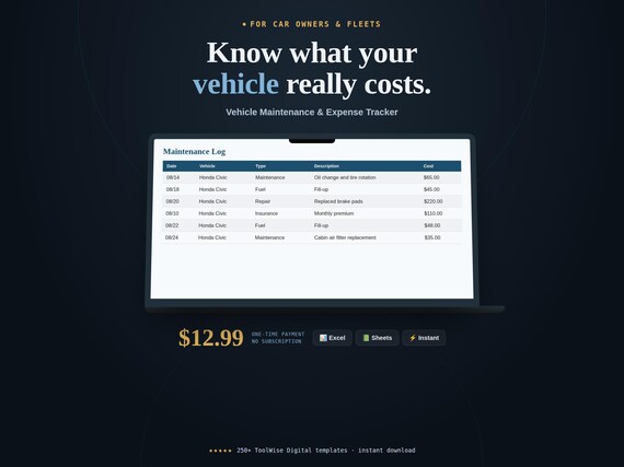 Vehicle Maintenance and Expense Tracker