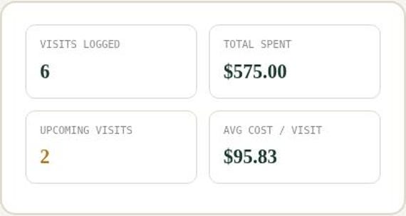 Pet Health & Vet Visit Tracker Spreadsheet — Google Sheets & Excel spreadsheet by ToolWise Digital — view 5