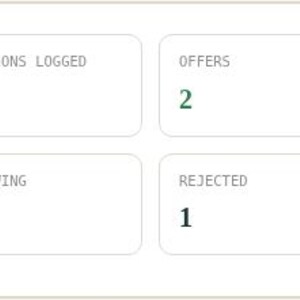 Interactive browser tool dashboard panel for Internship Application Tracker Spreadsheet