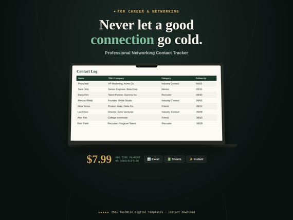 Professional Networking Contact Tracker