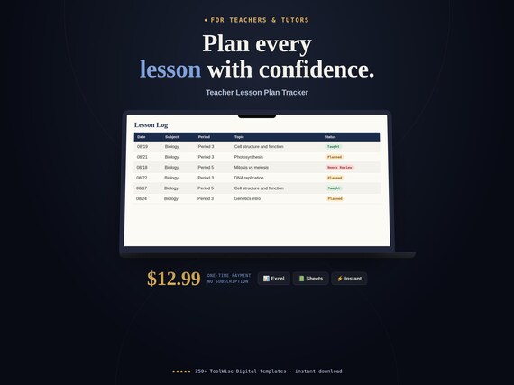 Teacher Lesson Plan Tracker