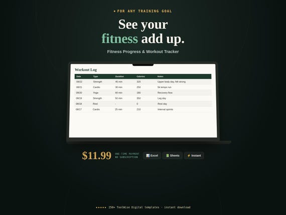 Fitness Progress and Workout Tracker