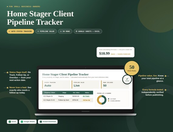 Home Stager Client Pipeline Tracker