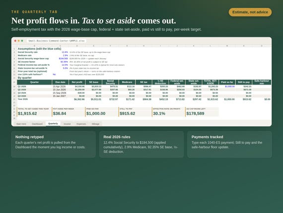 Small Business Command Center Spreadsheet — Google Sheets & Excel spreadsheet by ToolWise Digital — view 3
