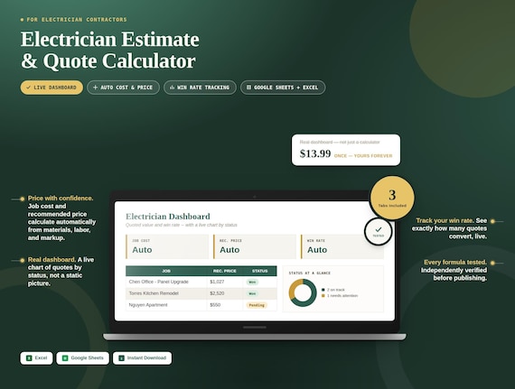 Electrician Estimate & Quote Calculator