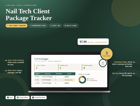 Nail Tech Client Package Tracker