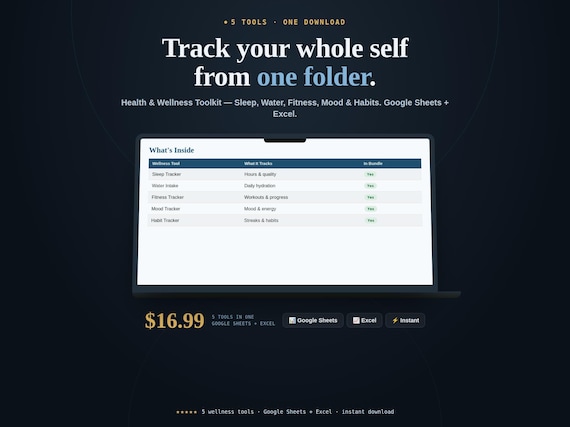 Health & Wellness Tracker Bundle