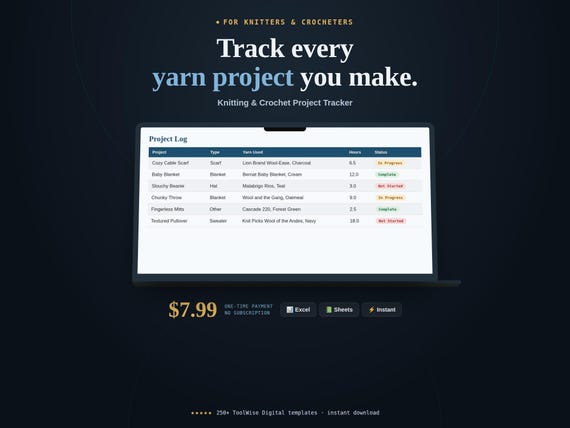 Knitting & Crochet Project Tracker