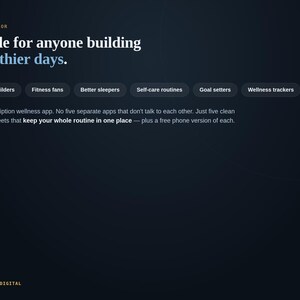 Who the Health and Wellness Toolkit is for: habit builders, fitness fans, better sleepers