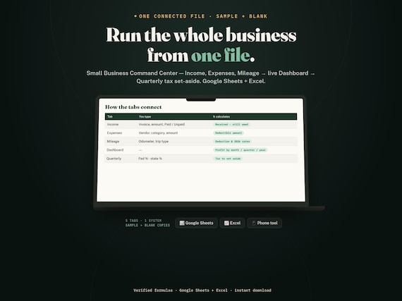 Small Business Command Center Spreadsheet