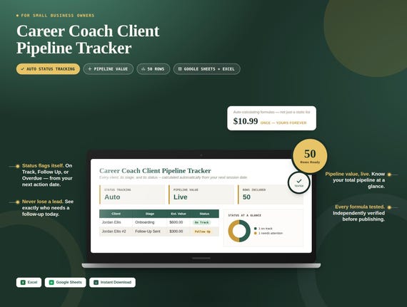 Career Coach Client Pipeline Tracker