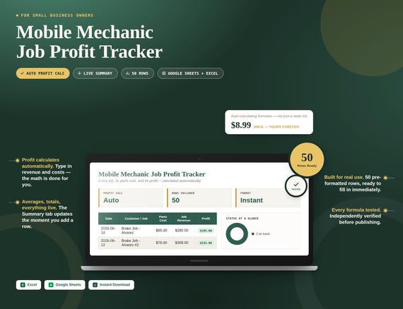 Mobile Mechanic Job Profit Tracker