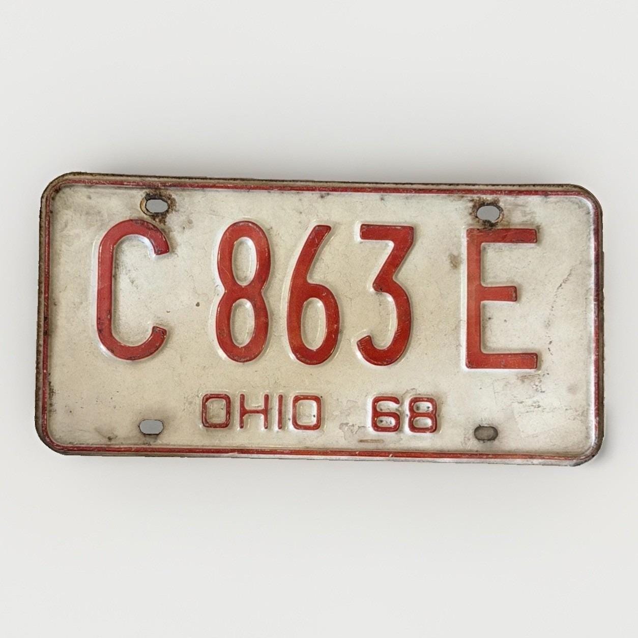 1968 Lewisburg Ohio 記念缶バッジ 8点 Ohio 1968 License Plate - Etsy