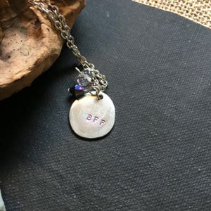 Silver BFF individual necklace