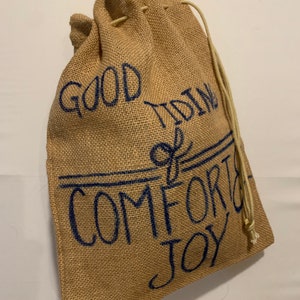 Burlap Christmas/winter sack