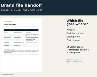 Brand File Handoff Template with Asset Manifest and Client Usage Guide