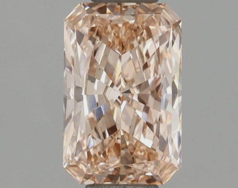 Light Refraction Pattern 100% Natural Earth-mined Diamond Certified 1.05 Ct Radiant Brown LOOSE ...