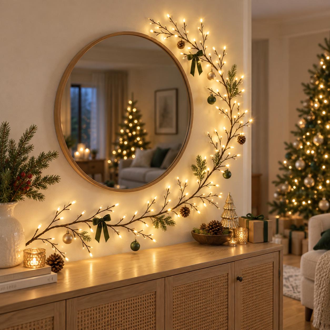 Weihnachtsdeko fenster ast