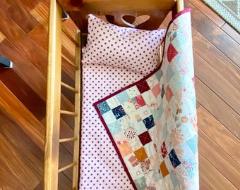 Handmade Scrappy Patchwork Doll Quilt: American Girl Bedding - Etsy