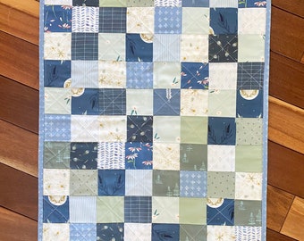 Doll Quilt Handmade, Scrappy Patchwork Quilt, Summer Doll Quilt, Doll Bedding, American Girl Quilt, Toy Quilt, Pet Quilt