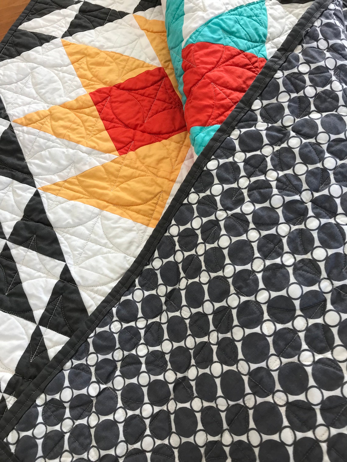 Twin Size Patchwork Quilt Southwest Quilt Colorful Blanket Etsy