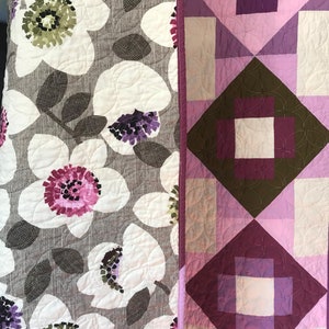 Modern Quilt 60x60 - Lap, Throw, Couch, Patchwork Quilt Blanket Green ...